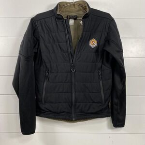 ScentLok Jacket Mens Medium Black Carbon Alloy PrimaLoft Quilted Full Zip Coat
